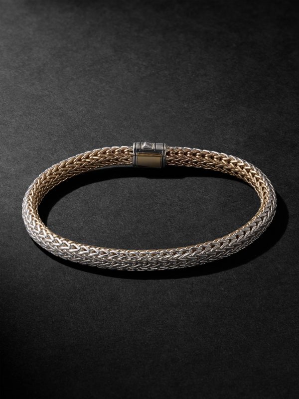 Icon Reversible 14-Karat Gold and Sterling Silver Bracelet Icon Reversible 14-Karat Gold and Sterling Silver Bracelet