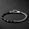 Heishi Sterling Silver and Onyx Beaded Bracelet
