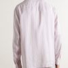 Striped Camp-Collar Silk Shirt - BK
