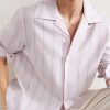Striped Camp-Collar Silk Shirt - CU