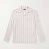 Striped Camp-Collar Silk Shirt