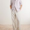 Striped Camp-Collar Silk Shirt - OU