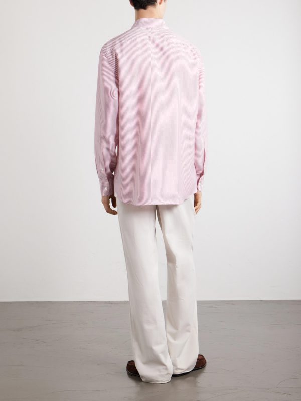 Striped Silk Shirt - BK Striped Silk Shirt - BK