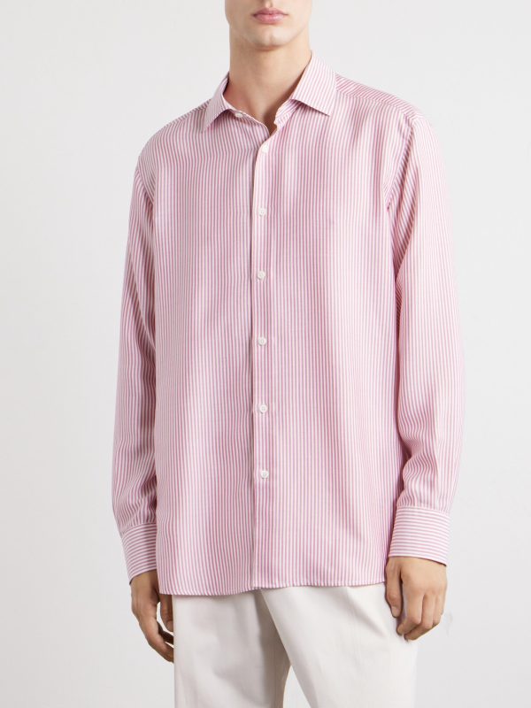 Striped Silk Shirt - FR Striped Silk Shirt - FR