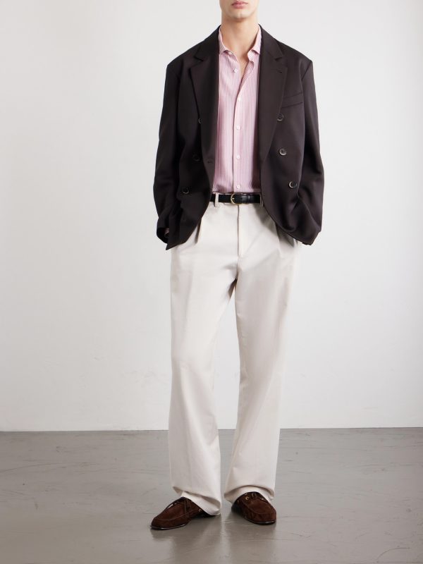 Striped Silk Shirt - OU Striped Silk Shirt - OU