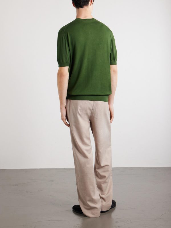 Knitted Cotton T-Shirt - BK