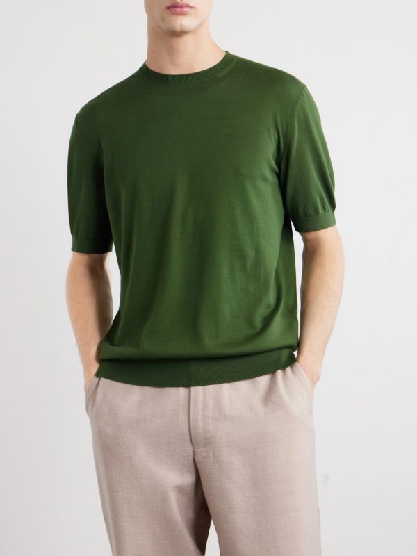 Knitted Cotton T-Shirt - FR