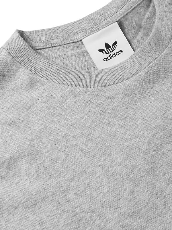 Trefoil Essentials Mélange Cotton-Jersey T-Shirt - CU Trefoil Essentials Mélange Cotton-Jersey T-Shirt - CU