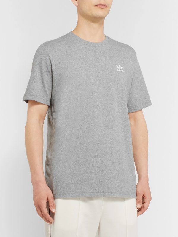 Trefoil Essentials Mélange Cotton-Jersey T-Shirt - FR Trefoil Essentials Mélange Cotton-Jersey T-Shirt - FR