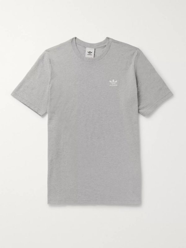 Trefoil Essentials Mélange Cotton-Jersey T-Shirt Trefoil Essentials Mélange Cotton-Jersey T-Shirt