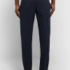Tapered Stretch-Cotton Ottoman Trousers - BK Tapered Stretch-Cotton Ottoman Trousers - BK