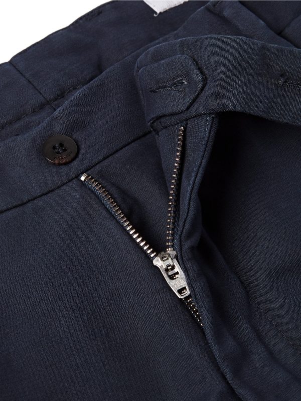 Tapered Stretch-Cotton Ottoman Trousers - E1 Tapered Stretch-Cotton Ottoman Trousers - E1