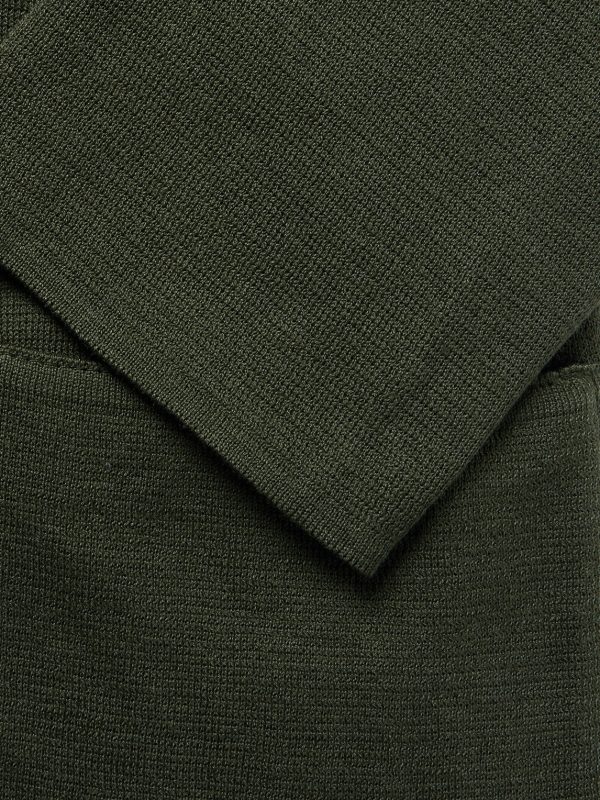 Dark-Green Slim-Fit Unstructured Cotton Blazer - CU Dark-Green Slim-Fit Unstructured Cotton Blazer - CU