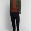 Dark-Green Slim-Fit Unstructured Cotton Blazer - OU Dark-Green Slim-Fit Unstructured Cotton Blazer - OU