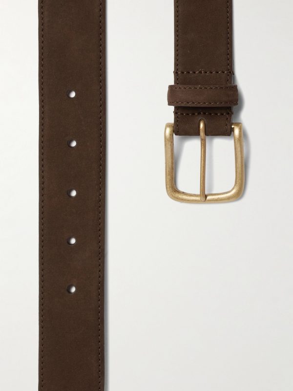 3.5cm Dark-Brown Suede Belt - E1 3.5cm Dark-Brown Suede Belt - E1