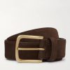 3.5cm Dark-Brown Suede Belt 3.5cm Dark-Brown Suede Belt