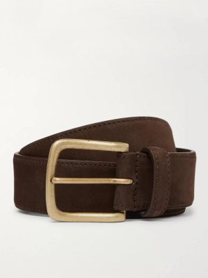 3.5cm Dark-Brown Suede Belt 3.5cm Dark-Brown Suede Belt