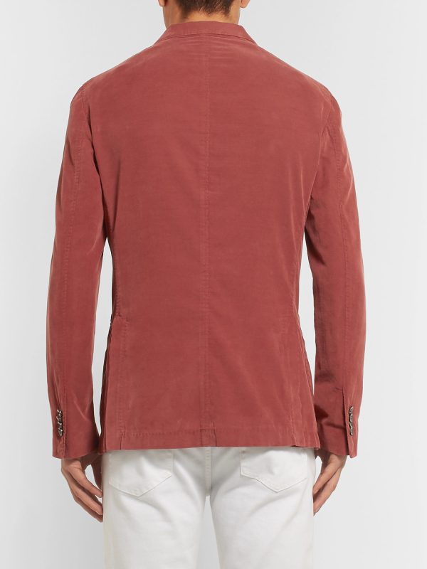 Brick Slim-Fit Unstructured Cotton-Corduroy Blazer - BK Brick Slim-Fit Unstructured Cotton-Corduroy Blazer - BK