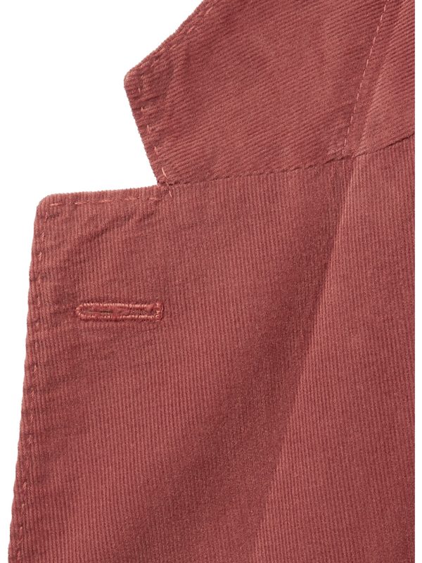Brick Slim-Fit Unstructured Cotton-Corduroy Blazer - E1 Brick Slim-Fit Unstructured Cotton-Corduroy Blazer - E1