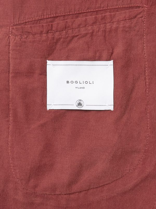 Brick Slim-Fit Unstructured Cotton-Corduroy Blazer - E3 Brick Slim-Fit Unstructured Cotton-Corduroy Blazer - E3