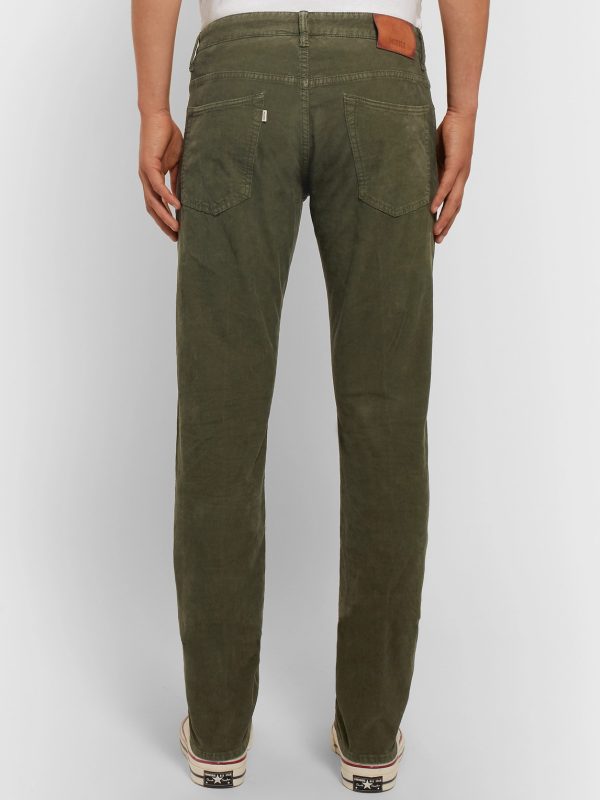 Slim-Fit Stretch-Cotton Corduroy Trousers - BK Slim-Fit Stretch-Cotton Corduroy Trousers - BK