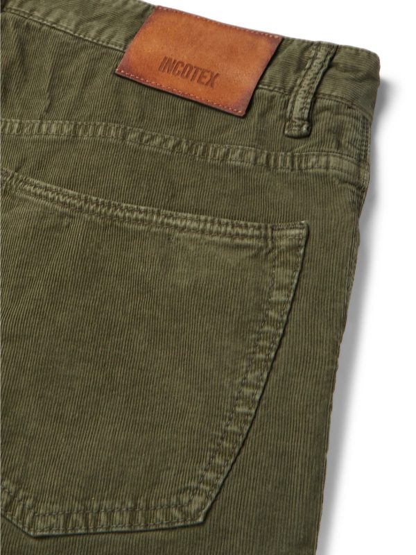 Slim-Fit Stretch-Cotton Corduroy Trousers - CU Slim-Fit Stretch-Cotton Corduroy Trousers - CU