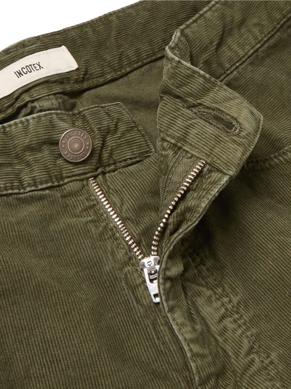 Slim-Fit Stretch-Cotton Corduroy Trousers - E1 Slim-Fit Stretch-Cotton Corduroy Trousers - E1