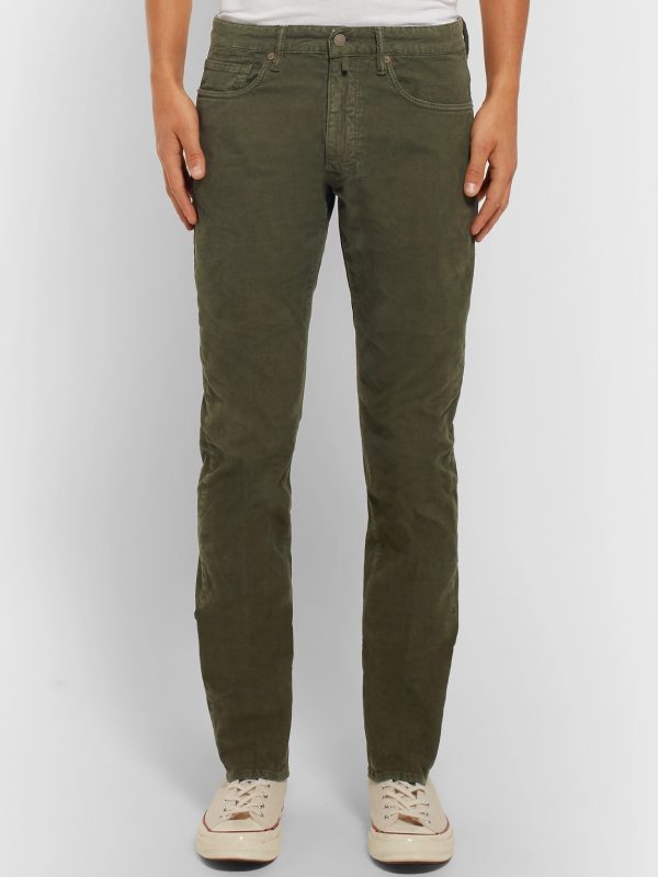Slim-Fit Stretch-Cotton Corduroy Trousers - FR Slim-Fit Stretch-Cotton Corduroy Trousers - FR