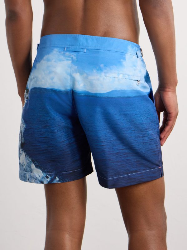 Bulldog Straight-Leg Mid-Length Printed Swim Shorts - BK Bulldog Straight-Leg Mid-Length Printed Swim Shorts - BK