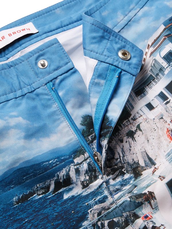 Bulldog Straight-Leg Mid-Length Printed Swim Shorts - E1 Bulldog Straight-Leg Mid-Length Printed Swim Shorts - E1