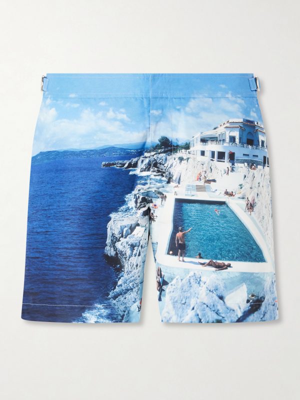 Bulldog Straight-Leg Mid-Length Printed Swim Shorts Bulldog Straight-Leg Mid-Length Printed Swim Shorts