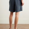 Straight-Leg Mélange Cotton-Jersey Drawstring Shorts - BK