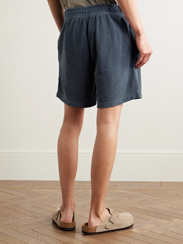 Straight-Leg Mélange Cotton-Jersey Drawstring Shorts - BK