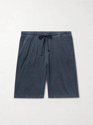 Straight-Leg Mélange Cotton-Jersey Drawstring Shorts Straight-Leg Mélange Cotton-Jersey Drawstring Shorts