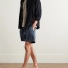Straight-Leg Mélange Cotton-Jersey Drawstring Shorts - OU