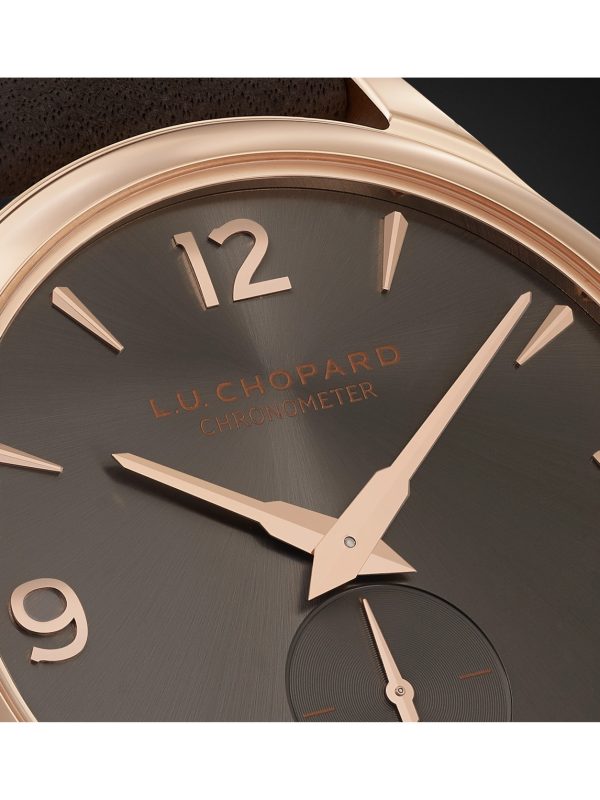L.U.C XPS Automatic 40mm 18-Karat Rose Gold and Nubuck Watch, Ref. No. 161948-5003 - CU L.U.C XPS Automatic 40mm 18-Karat Rose Gold and Nubuck Watch, Ref. No. 161948-5003 - CU