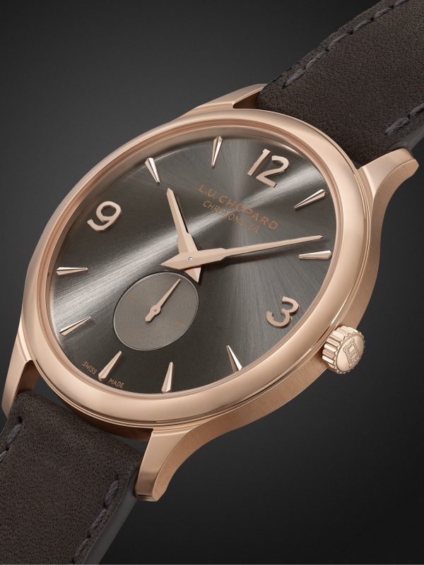 L.U.C XPS Automatic 40mm 18-Karat Rose Gold and Nubuck Watch, Ref. No. 161948-5003 - FR L.U.C XPS Automatic 40mm 18-Karat Rose Gold and Nubuck Watch, Ref. No. 161948-5003 - FR