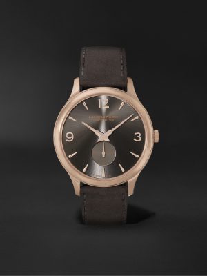 L.U.C XPS Automatic 40mm 18-Karat Rose Gold and Nubuck Watch, Ref. No. 161948-5003