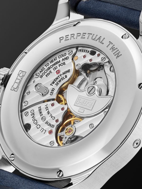 L.U.C Perpetual Twin Automatic Perpetual Calendar 43mm Stainless Steel and Nubuck Watch, Ref. No. 168561-3003 - E1 L.U.C Perpetual Twin Automatic Perpetual Calendar 43mm Stainless Steel and Nubuck Watch, Ref. No. 168561-3003 - E1