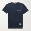 Slim-Fit Grosgrain-Trimmed Cotton-Jersey T-Shirt