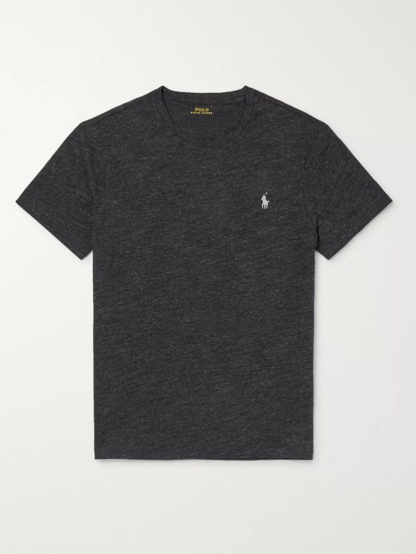 Slim-Fit Mélange Cotton-Jersey T-Shirt