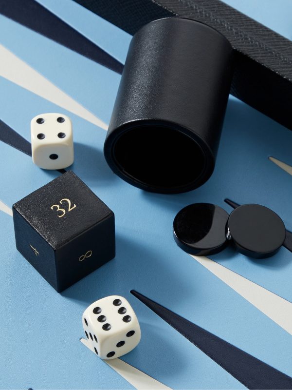 Panama Cross-Grain Leather Backgammon Set - CU