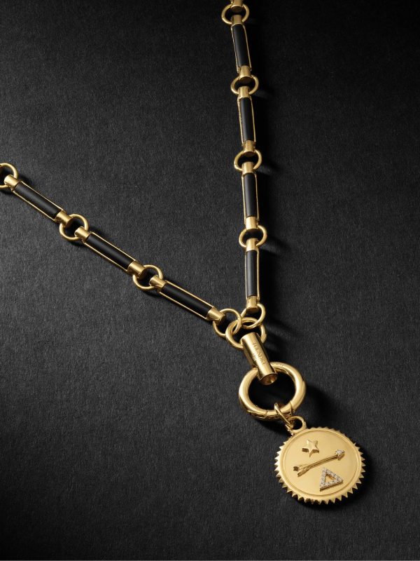 Dream 18-Karat Gold, Diamond and Onyx Necklace Dream 18-Karat Gold, Diamond and Onyx Necklace