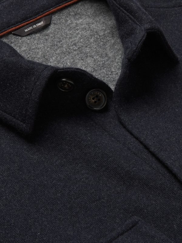 Mélange Cashmere-Blend Overshirt - CU Mélange Cashmere-Blend Overshirt - CU