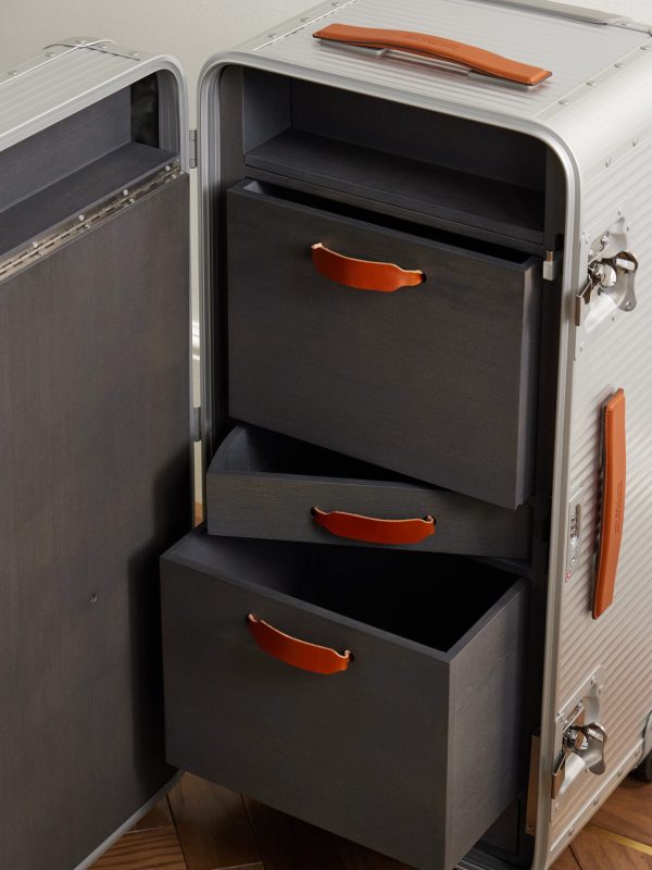 Special Edition Leather-Trimmed Aluminium and Wood Work Station - CU
