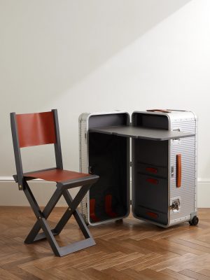 Special Edition Leather-Trimmed Aluminium and Wood Work Station Special Edition Leather-Trimmed Aluminium and Wood Work Station