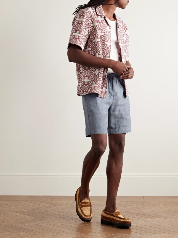 Felipe Slim-Fit Linen and Cotton-Blend Drawstring Shorts - OU
