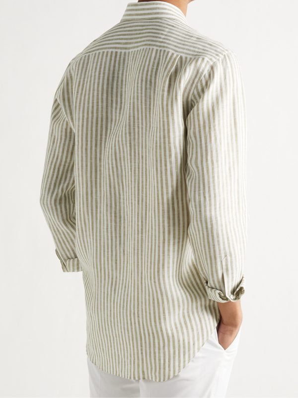 Striped Linen Shirt - BK Striped Linen Shirt - BK