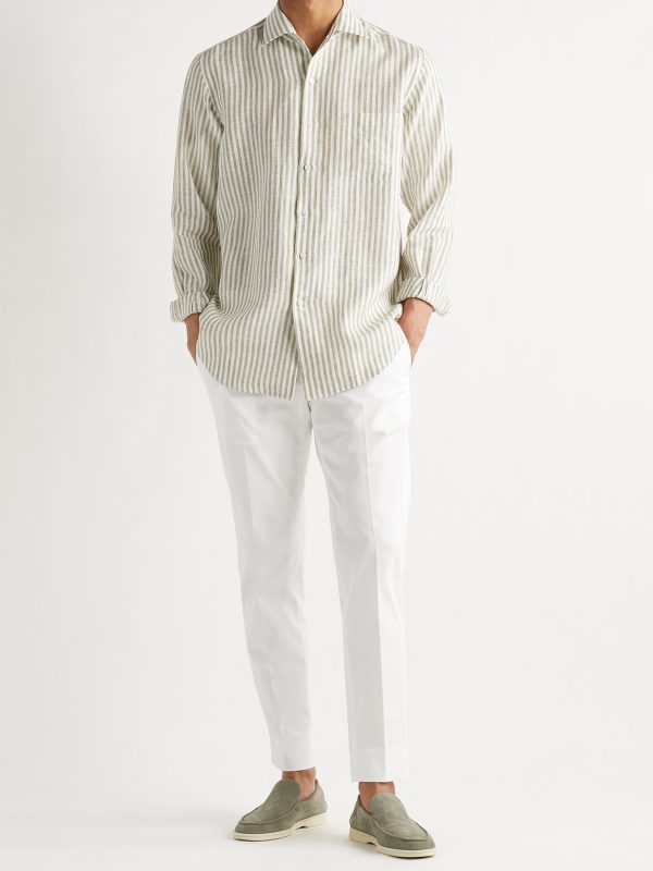 Striped Linen Shirt - OU Striped Linen Shirt - OU