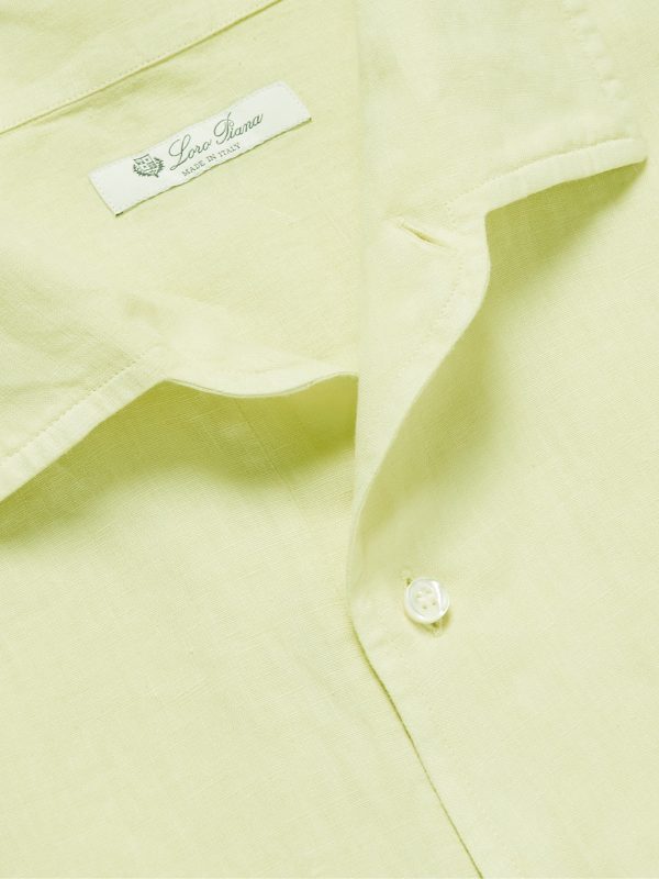 André Linen Half-Placket Shirt - CU André Linen Half-Placket Shirt - CU